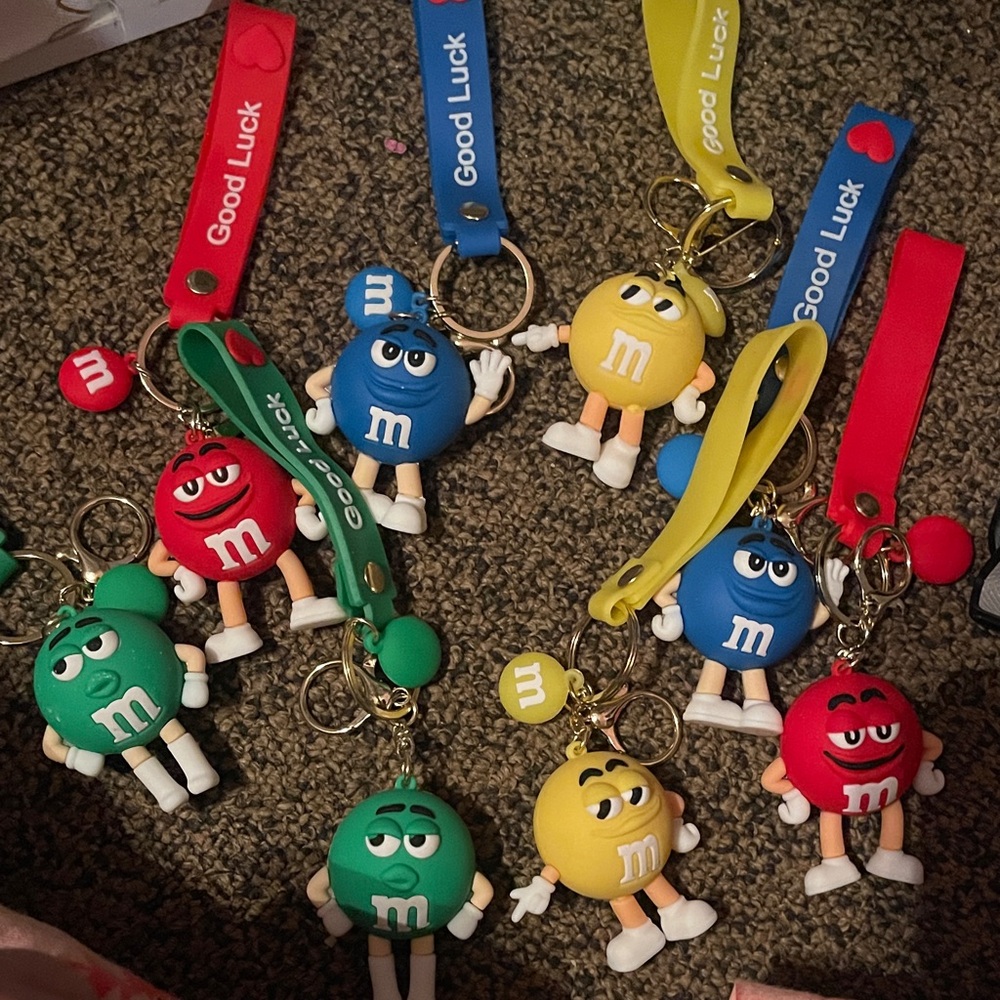 M&M'S Keychains - Red, Yellow, Blue, Green